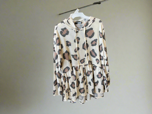 Plus Size Leopard Hoodie