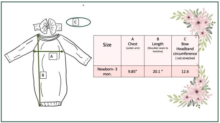 Lavender Baby Gown and Bow