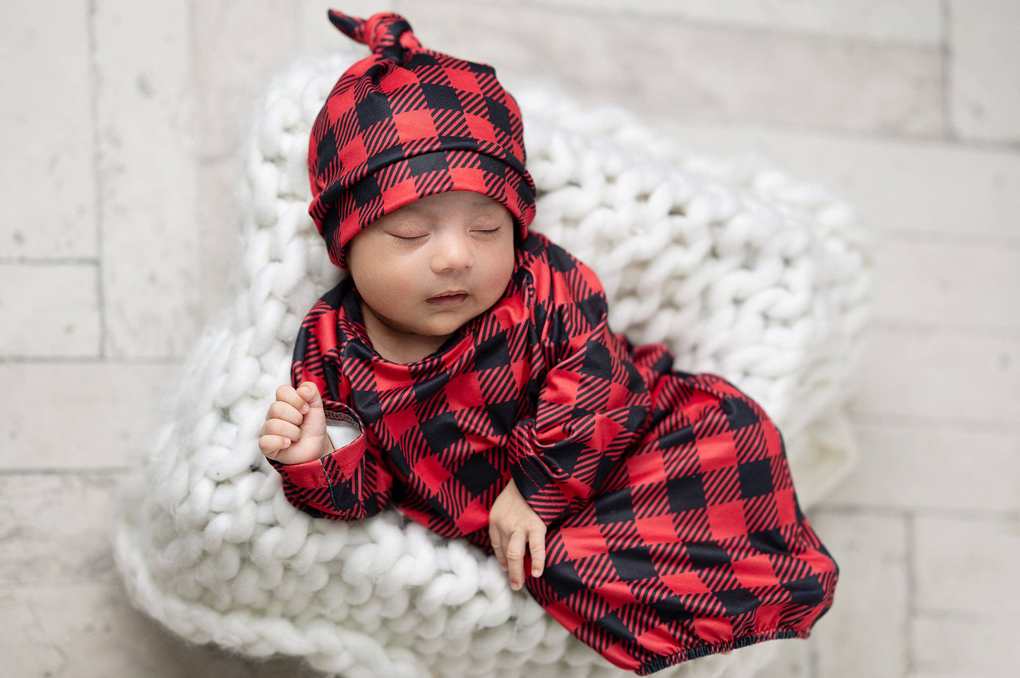 Infant Baby Gown and Hat