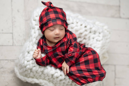 Infant Baby Gown and Hat