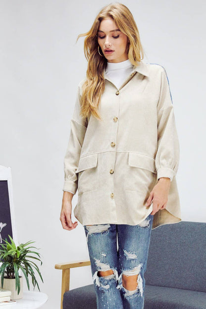 Plus- Button Down Jacket