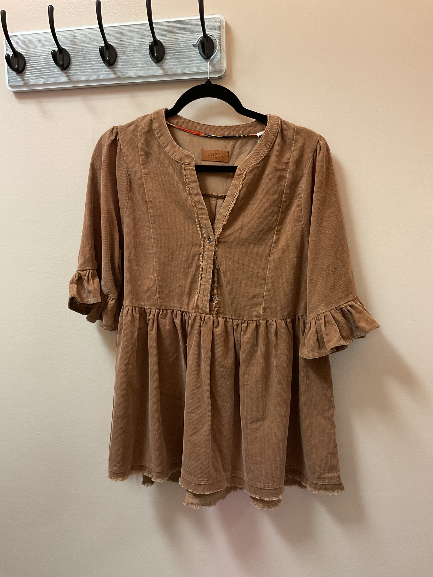 Umgee Corduroy Babydoll Top