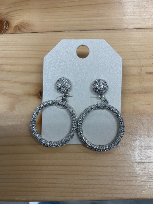 Textured Circle Drop Earrings HE3649