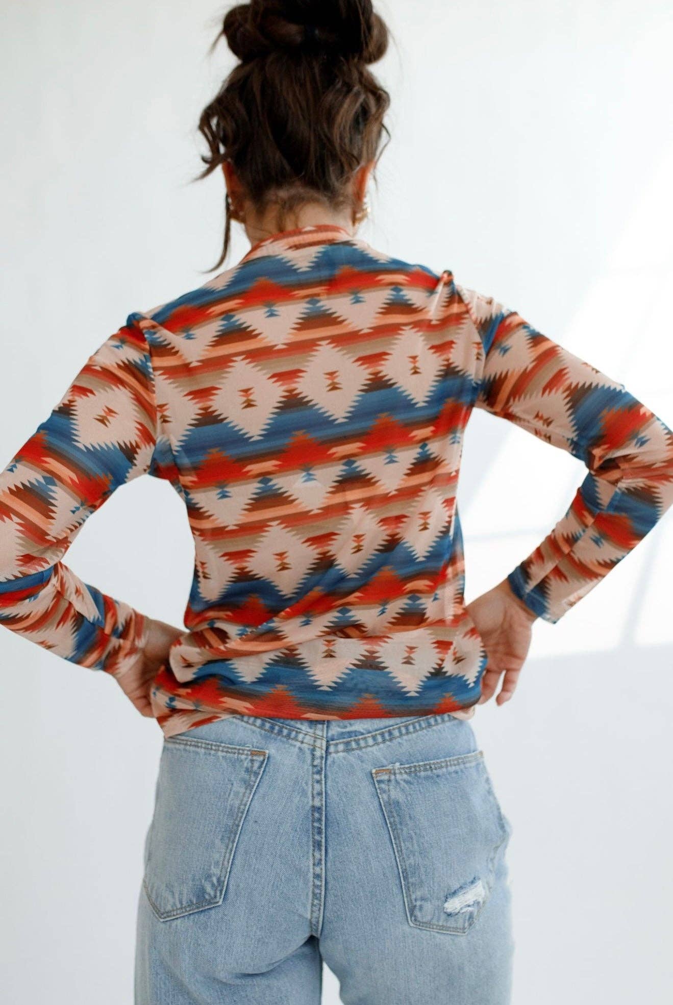 Aztec Mesh Top