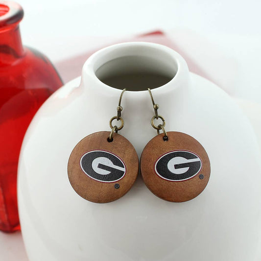 Georgia Wood Disc Earrings