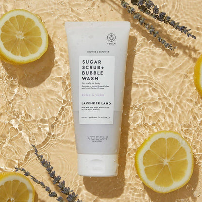 Lavender Sugar Scrub + Bubble Wash