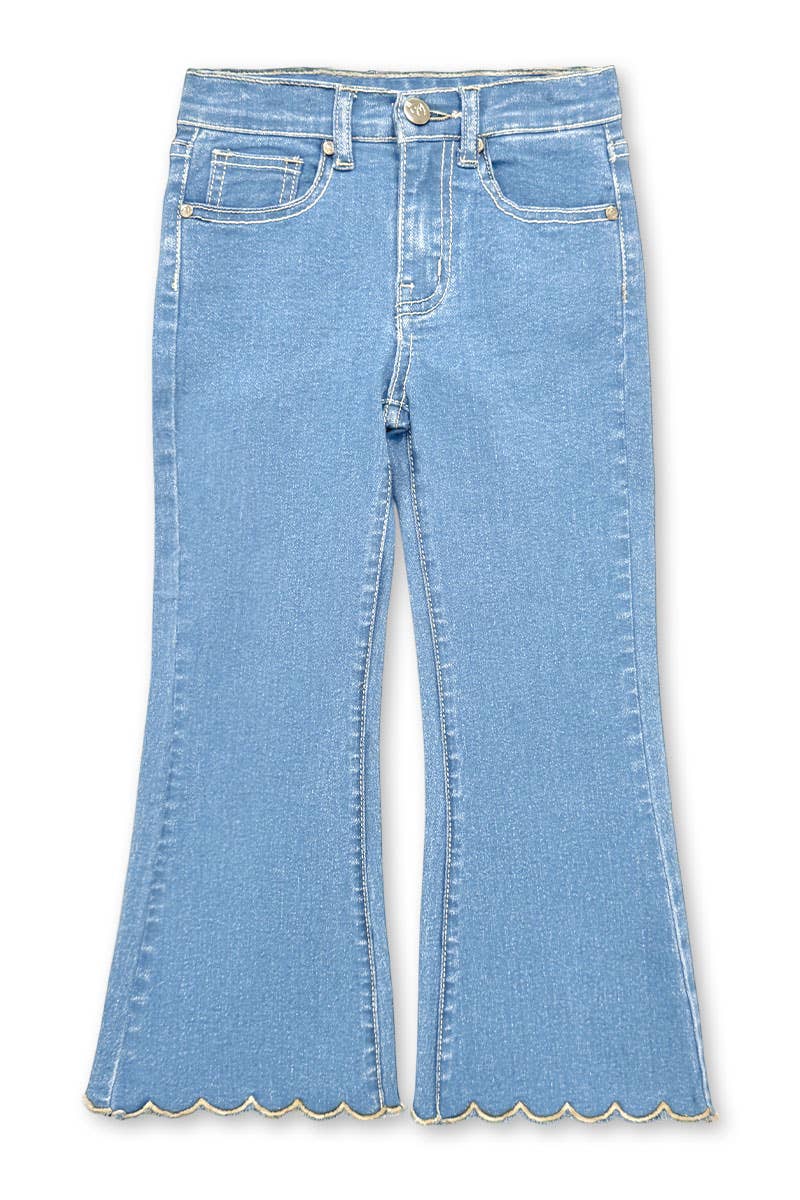 Girl's Scalloped Flare Jean