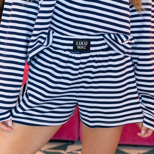 Nadia Navy Stripe Shorts