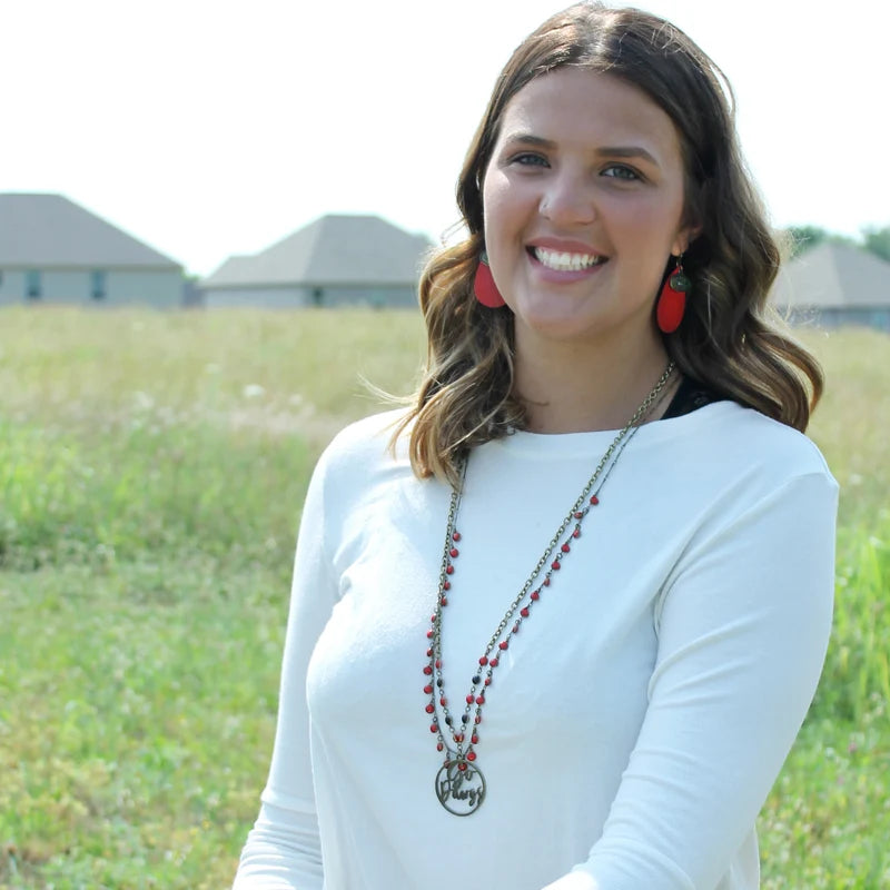 Georgia Slogan Cut-Out Necklace