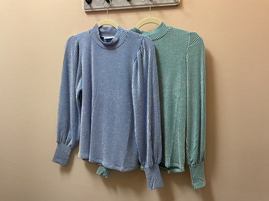 Ribbed Puff Long Sleeve Top