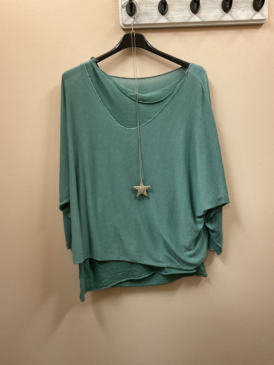 One Size Top with Necklace