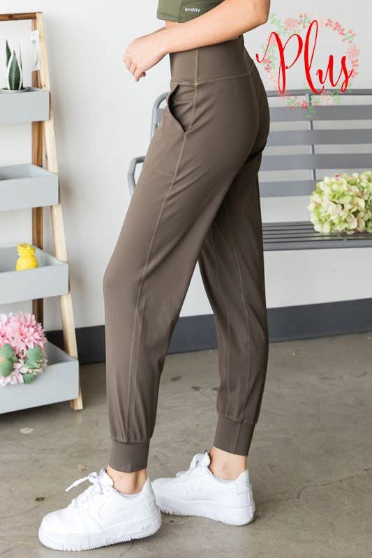 Plus Size Beige Pants