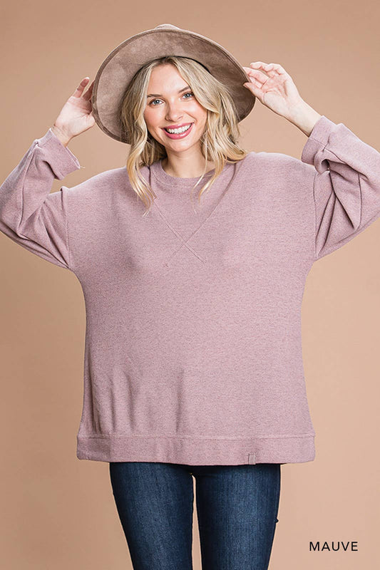 Mauve Pullover Top