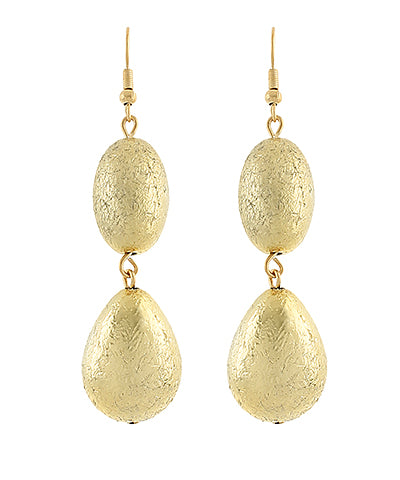 Linked Oval Teardrop Earrings