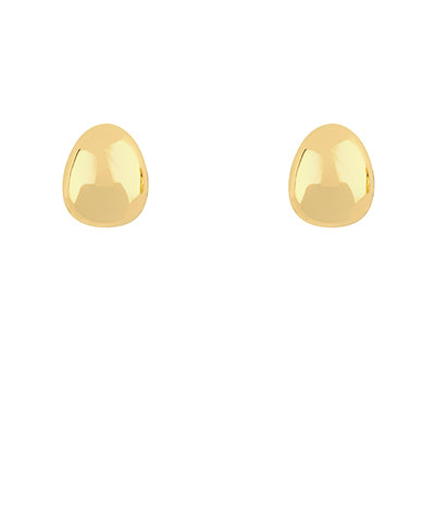 Gold Oval Studs