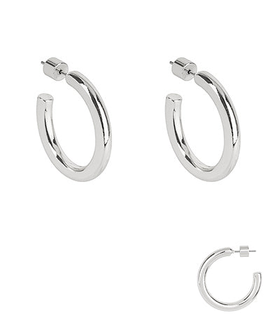 Silver Dipped Hoops
