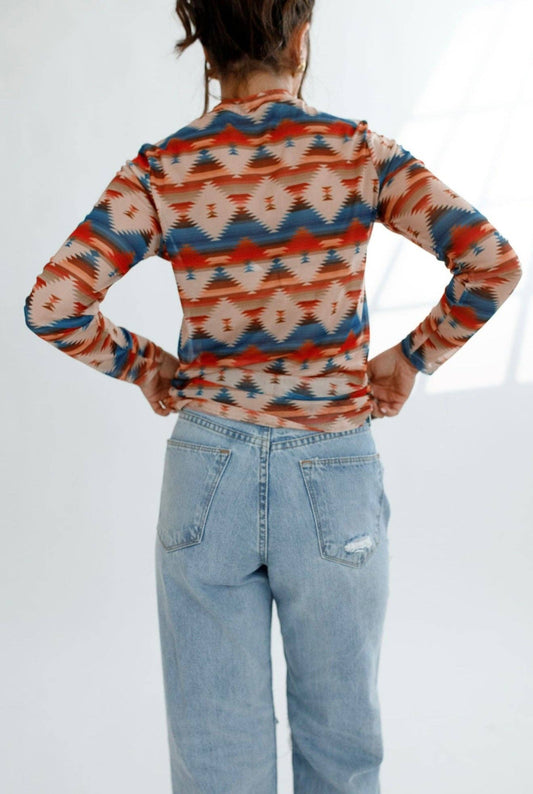 Aztec Mesh Top