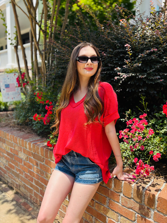 Red & Obsessed Top