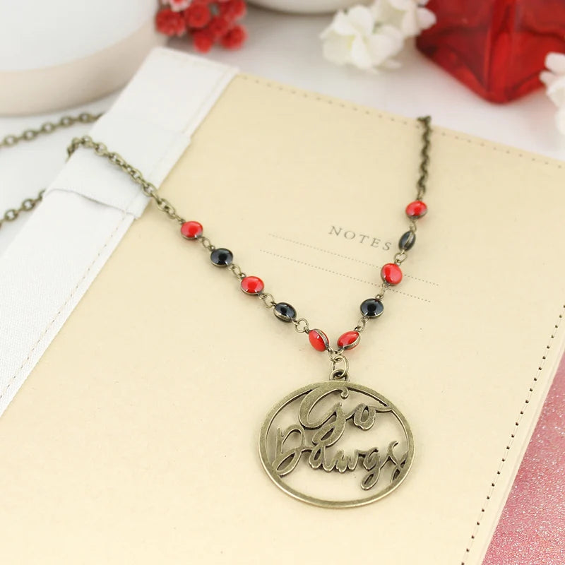 Georgia Slogan Cut-Out Necklace