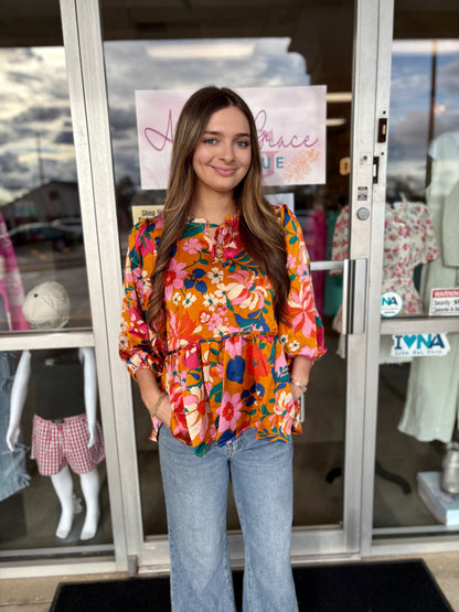 Farrah Floral Top