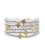 5 row Clover Ball Bracelet