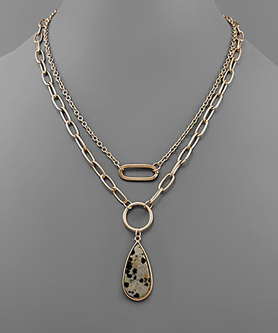 Animal Teardrop Necklace