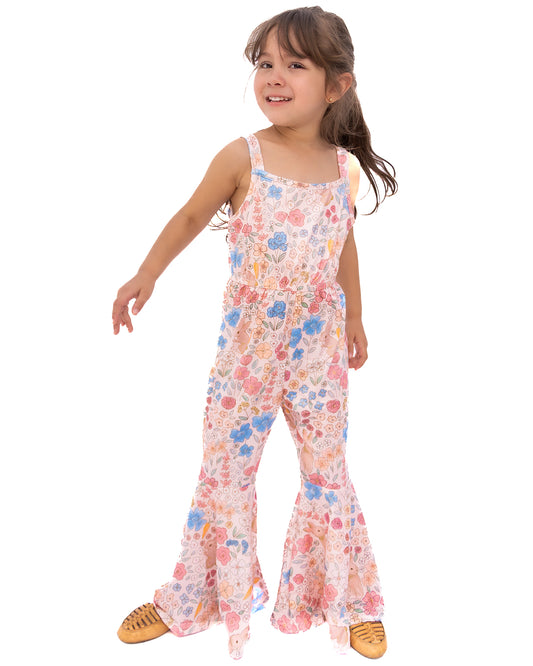 Bunny Floral Flared Jumpsuit