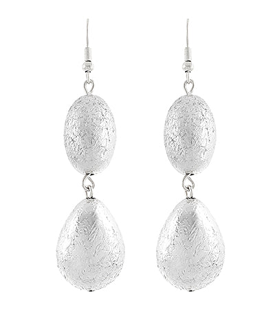 Linked Oval Teardrop Earrings