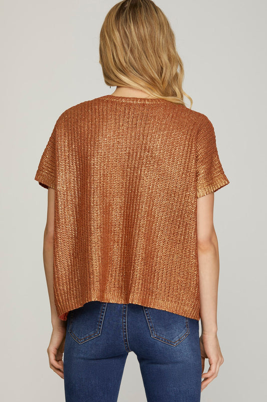 Mallory Metallic Top