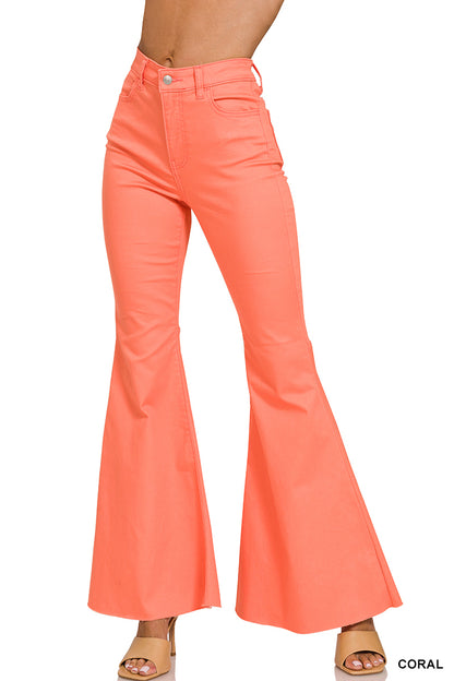 Flare Colored Jeans Zenana