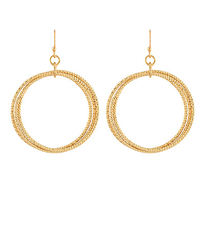 Briar Brass Hoops