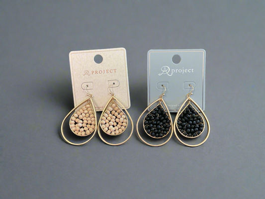 Bead Teardrop Earrings