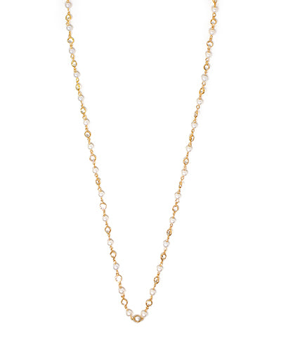 Beaded Pearl & Stone Necklace