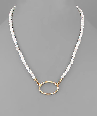 Oval Stone Necklace