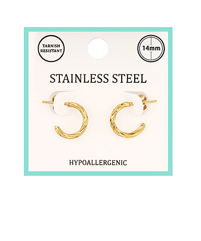 Gold Twist Hoops