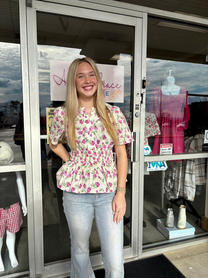 Rosalie Woven Floral Top
