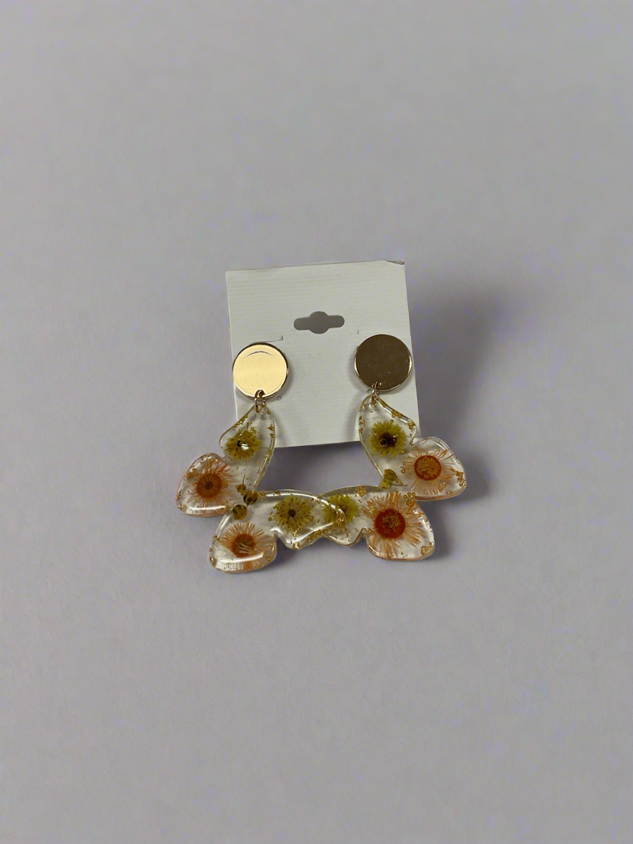 Butterfly Flower Earrings