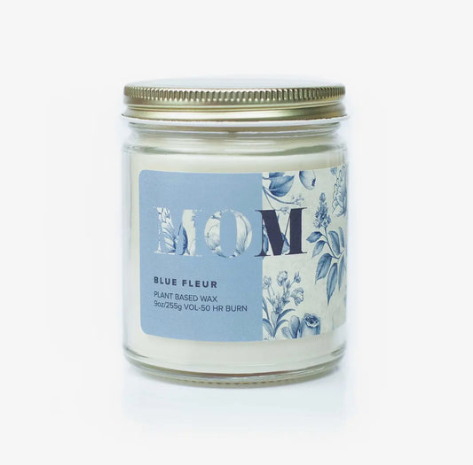 Mom’s Blue Fleur Candle