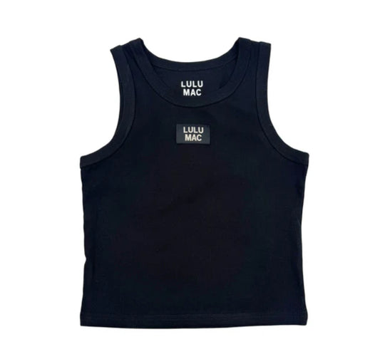 Black Solid Tank Kids