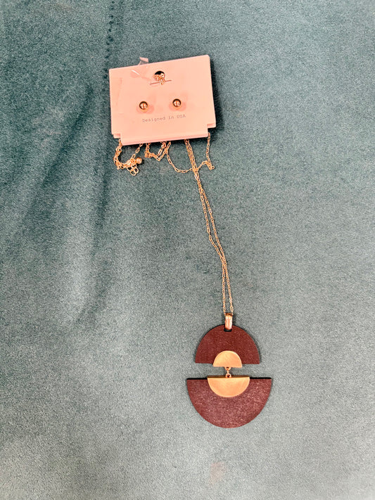 Wedge Shape Pendant Necklace