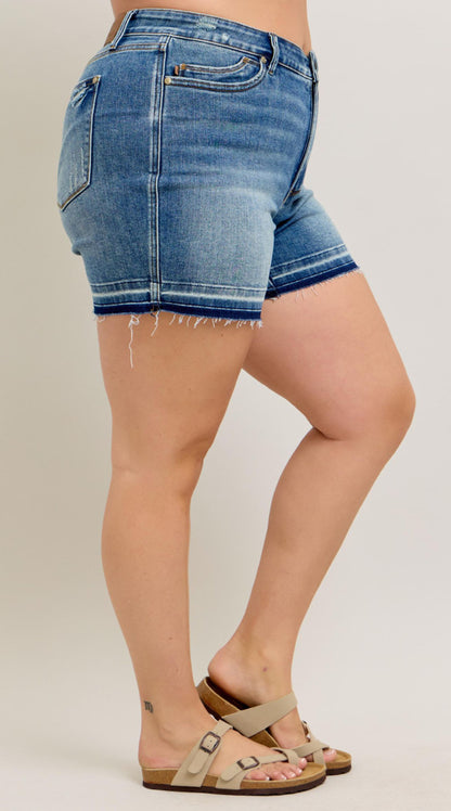 Danica Denim Shorts-Plus