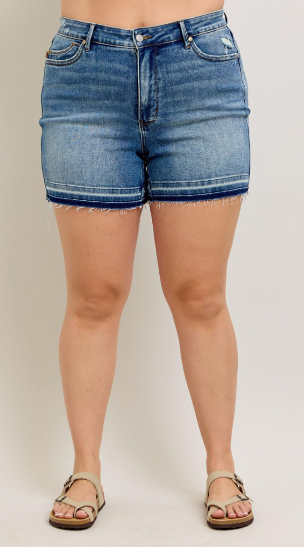 Danica Denim Shorts-Plus