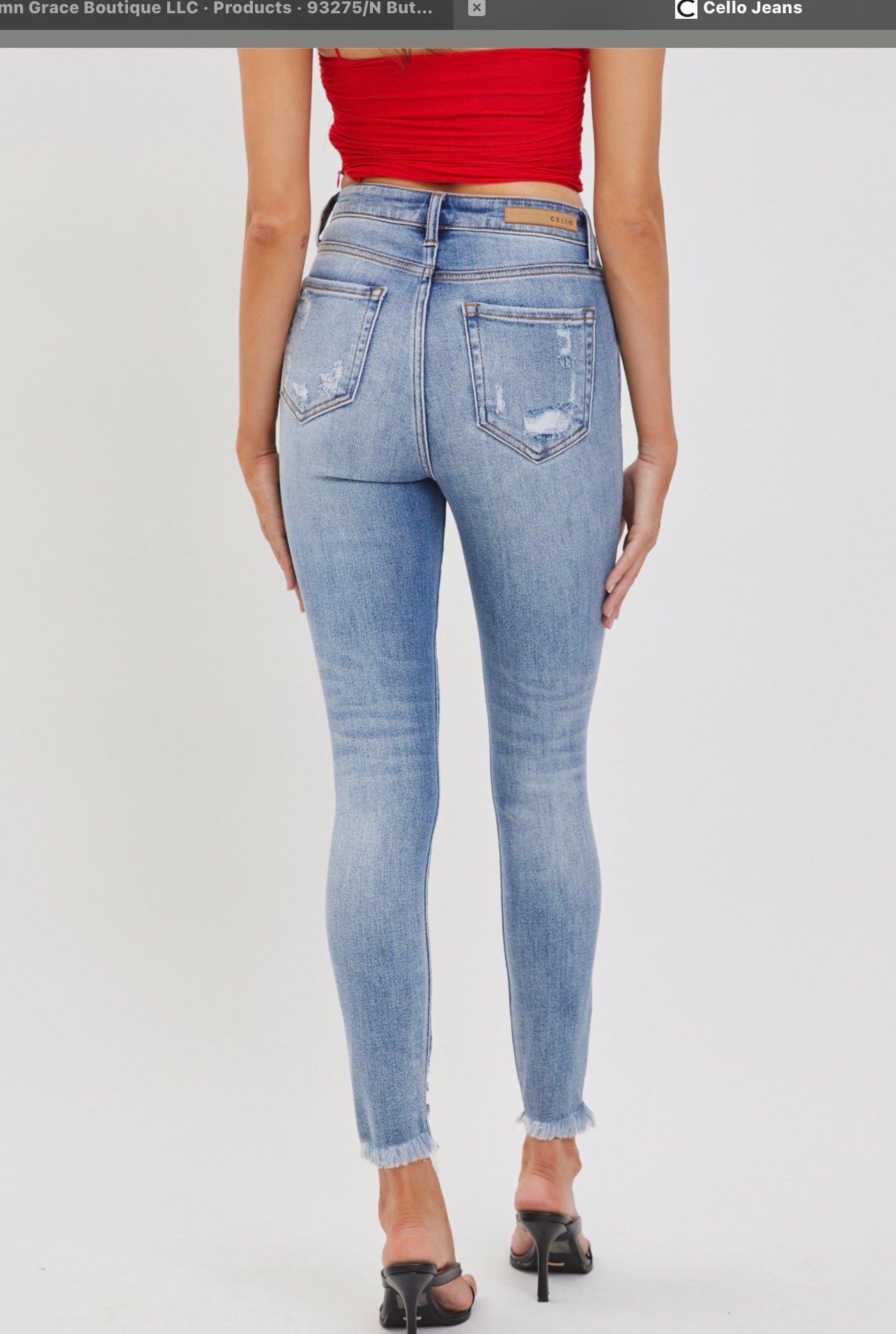 High Rise Ankle Jeans