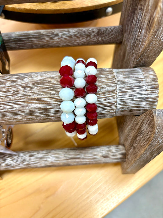Garnet & White Bracelet