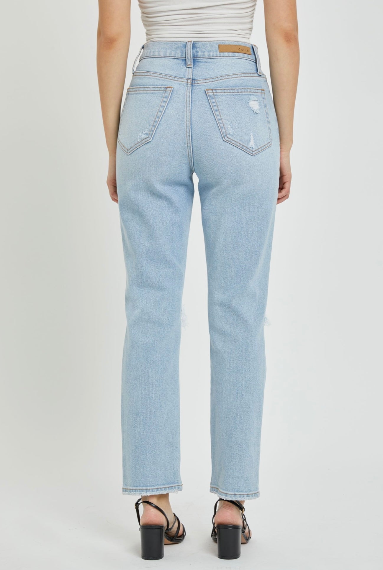 High Rise Straight Jeans