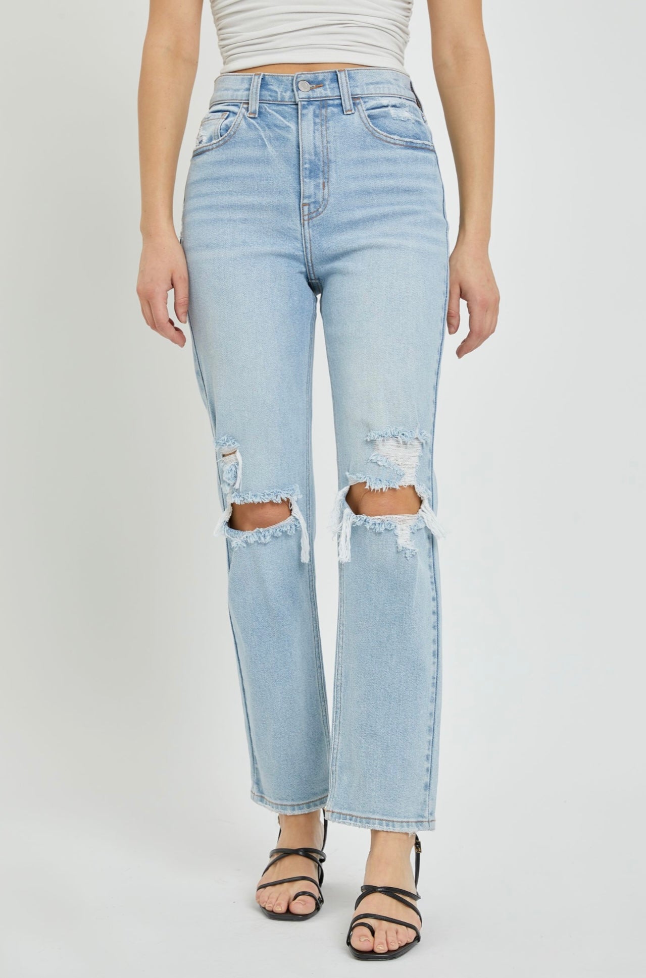 High Rise Straight Jeans