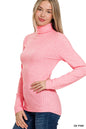 Ribbed Long Sleeve Turtle Neck Top