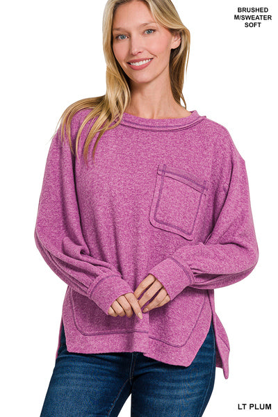 Plum Fleece Sweater