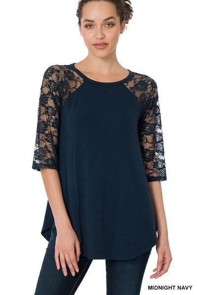 Lace Half Sleeve Top