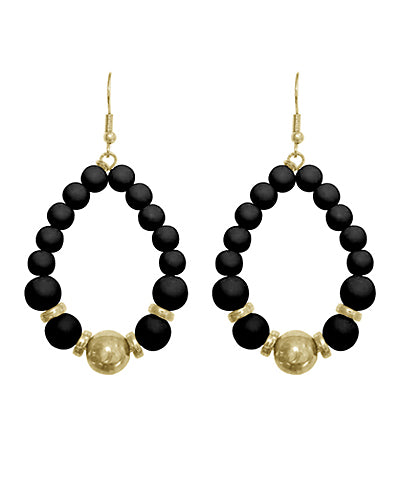 Black Teardrop Earrings